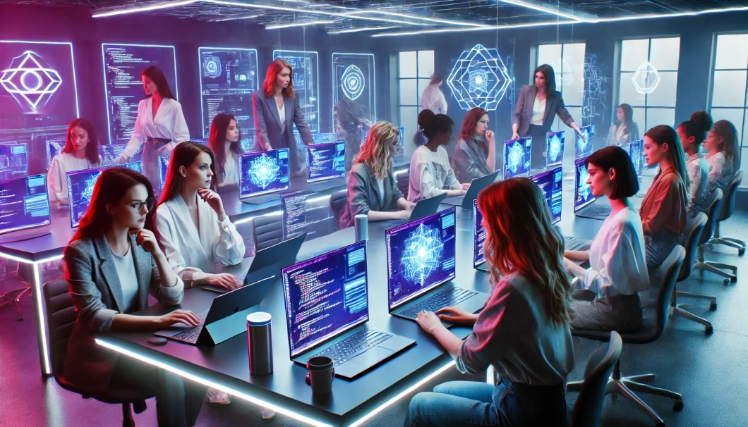 Women coding